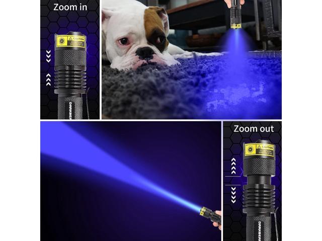 DARKBEAM UV 365nm Light Wood's lamp Blacklight Ultraviolet Flashlight LED Portable Mini Handheld Torch Detector for Dog Urine Pet Stains 370nm...