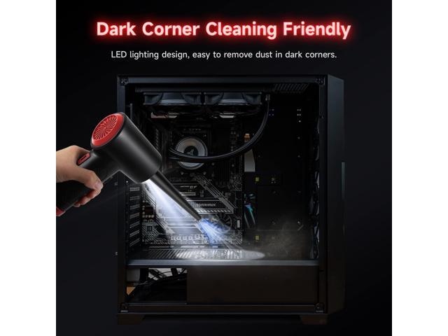 OTAO Electric Cordless Compressed Air Duster -51000RPM,3 Speed, Fast-USB Charging Keyboard Cleaner with LED Light for Dust Off/Cleaning Computer...
