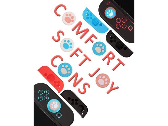 Switch Accessories - Family Bundle Accessories for Nintendo Switch, Carry Case& Screen Protector,4 Pack Joy Con Grips and Steering Wheels, Case...