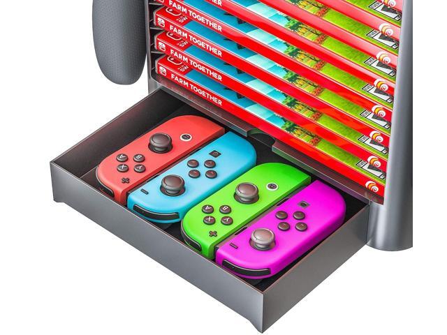 Skywin- Game Storage Tower Compatible With Nintendo Switch, Nintendo Switch Stand Holder, Game Disk Rack, Controller Organizer, Switch Holder Stand...