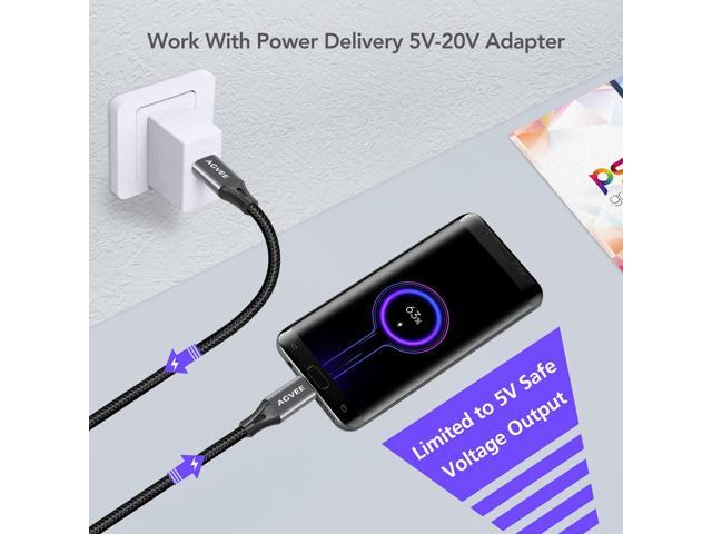 A 2 Pack 6ft USB-C OTG to Micro USB Cable, Braided Charger Data Sync Cord Charging Wire Adapter for Samsung Galaxy S7 S6, J7, J3, LG, PS4, Kindle,...