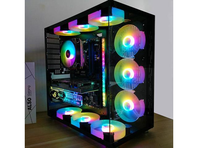 JIMTAB PC Fans 6 Pack 6 Pin High-Performance PC Case Fans for Quiet Cooling 120mm Fans for Gaming PC High-Performance Computer Cooler fashionable