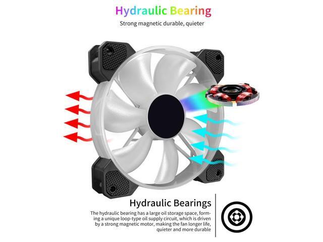 JIMTAB PC Fans 6 Pack 6 Pin High-Performance PC Case Fans for Quiet Cooling 120mm Fans for Gaming PC High-Performance Computer Cooler fashionable