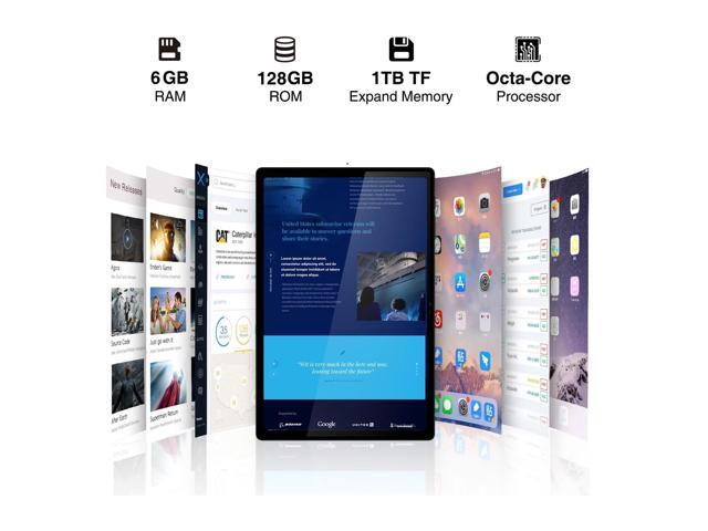 JIMTAB 10.4 inch 2K Tablet, 6GB RAM 128GB ROM Powerful Octa Core CPU, 2000 * 1200 2K Screen Android 12 Tablet PC, 5+13MP Dual Camera, BT5.0, Dual...