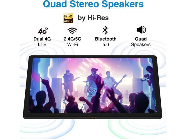 JIMTAB 10.4 inch 2K Tablet, 6GB RAM 128GB ROM Powerful Octa Core CPU, 2000 * 1200 2K Screen Android 12 Tablet PC, 5+13MP Dual Camera, BT5.0, Dual...