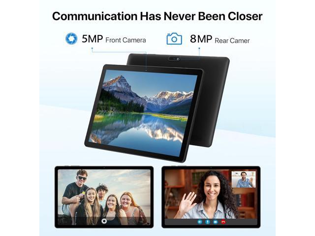 JIMTAB 2024 Android Tablet Octa Core 10' 2 in 1 Android 13 Tablets, 4GB Ram 64GB Rom Gaming Tablet with USB Adapter, Keyboard, Stylus, Tempered...