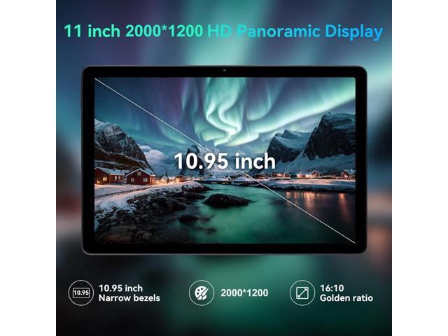 JIMTAB 2K Vivid Tablet, Smooth HD 4K video 11' Android 14 Tablets, 18GB+128GB Octa Core Gaming Tablet, 13+5MP Camera, Large 9000mAh, Hi-Res Stereo...