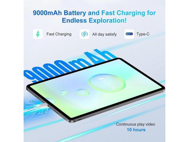 JIMTAB 2K Vivid Tablet, Smooth HD 4K video 11' Android 14 Tablets, 18GB+128GB Octa Core Gaming Tablet, 13+5MP Camera, Large 9000mAh, Hi-Res Stereo...