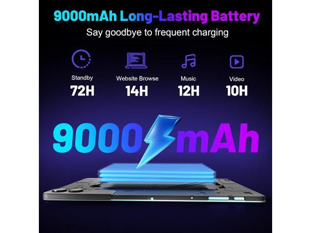 JIMTAB 2K Vivid Tablet, A95 11' Android 12 Tablets, 6GB+128GB Octa-Core Gaming Tablet, 13+5MP Camera, 7000mAh, Stereo 4 Speakers, TÜV Low...
