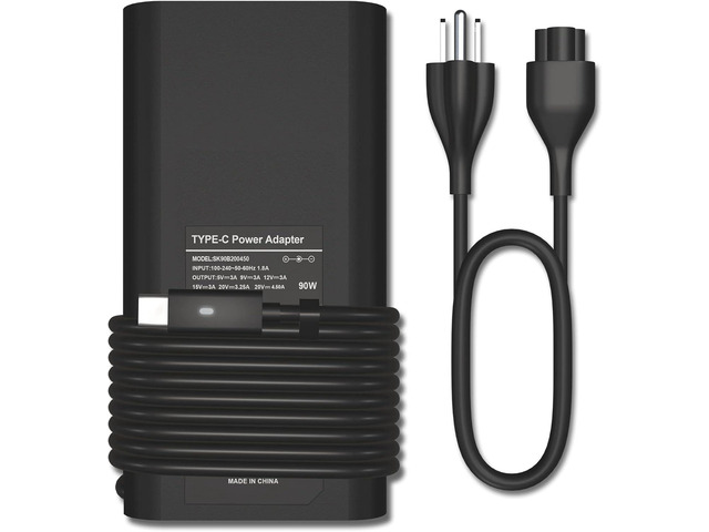 BULL-TECH Replacement for Dell 90W USB C Type C Slim AC Adapter for Dell Latitude 3400,3500, 5289,5300 2in1,7400 2in1,7300, 7390 2in1, 7200...