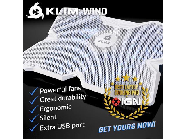 KLIM Wind Laptop Cooling Pad - More Than 500 000 Units Sold - New 2024 - The Most Powerful Rapid Action Cooling Fan - Laptop Stand with 4 Cooling...