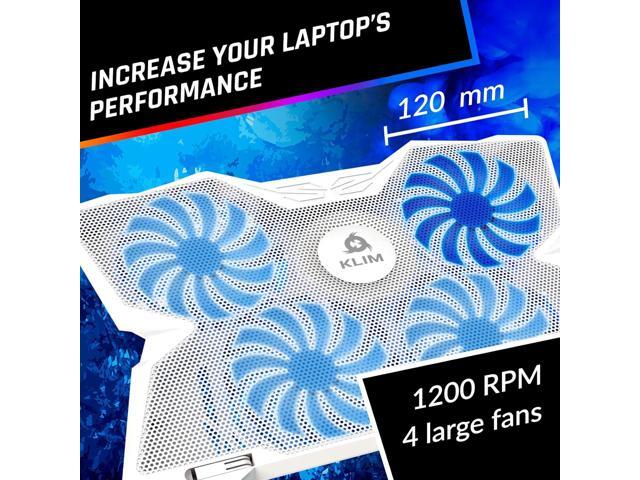 KLIM Wind Laptop Cooling Pad - More Than 500 000 Units Sold - New 2024 - The Most Powerful Rapid Action Cooling Fan - Laptop Stand with 4 Cooling...