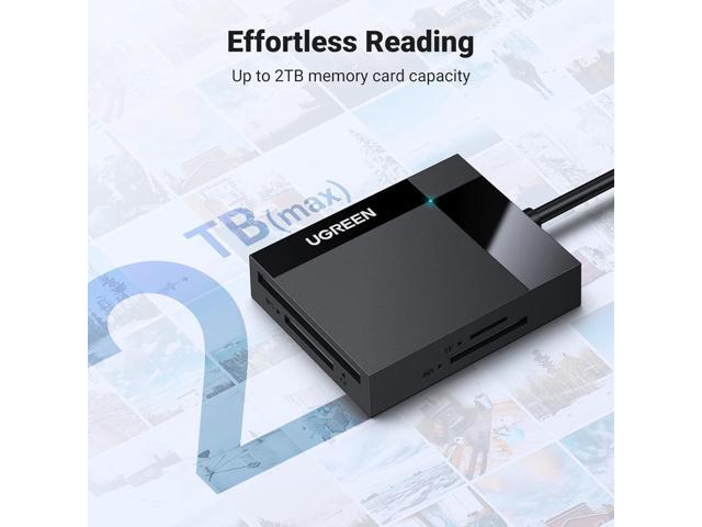 UGREEN SD Card Reader USB 3.0 Card Hub Adapter 5Gbps Read 4 Cards Simultaneously CF, CFI, TF, SDXC, SDHC, SD, MMC, Micro SDXC, Micro SD, Micro...