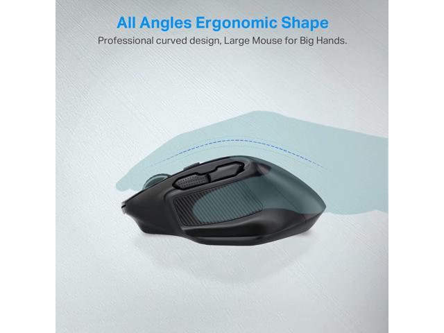 E-YOOSO Large Wireless Mouse for Big Hands, X-31 Cordless Ergo Computer Mouse, 6 Buttons, 5-Level 4800 DPI, 18 Months Battery Life, for Laptop, PC,...