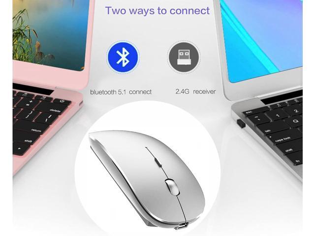 Rechargeable Bluetooth Mouse for Laptop iPad Pro Air MacBook Wireless Mac Chromebook Win8/11 Desktop Computer