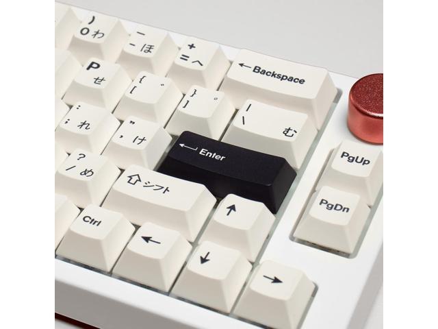 Gliging White Japanese Keycaps 133 Keys Cherry Profile Keycap Set PBT DYE-Sub Suitable for 60/64/65/68/87/98104 Mechanical Keyboard