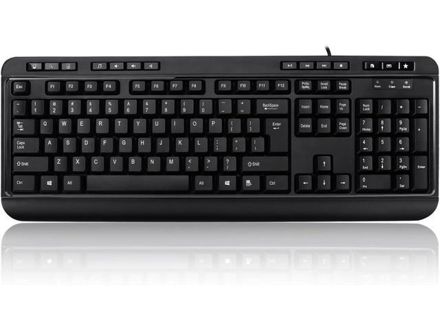 Adesso AKB-132HB Multimedia USB Keyboard with 3 Hubs, Black