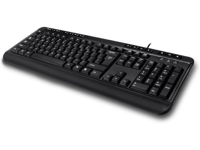 Adesso AKB-132HB Multimedia USB Keyboard with 3 Hubs, Black