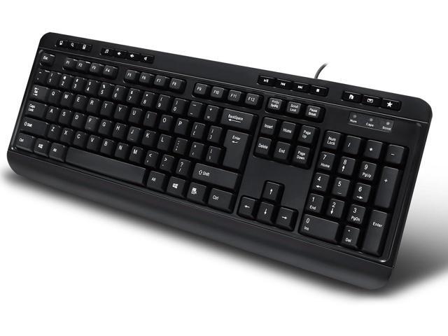 Adesso AKB-132HB Multimedia USB Keyboard with 3 Hubs, Black