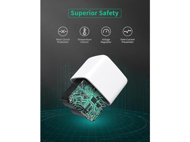 USB C Wall Charger Fast Charger Block, 2-Pack TI-TOO 20W Dual Port Power Adapter, Quick Charge 3.0 USB Type c Power Delivery Charging Plug...