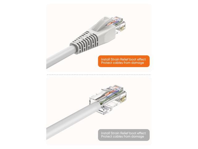 CableCreation RJ45 Ethernet Network Cable Strain Relief Boot 50-Pack Fits Cat5 Cat5e Cat6 Cat6a, RJ45 Color Coded LAN Cable Connector Boot Cover...