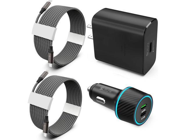 S24 S25 Ultra Charger Type C, SCRUAK 45W PPS Super Fast USB-C Wall/Car Charger for Samsung Galaxy S25 Ultra/S25+/S25/S24...