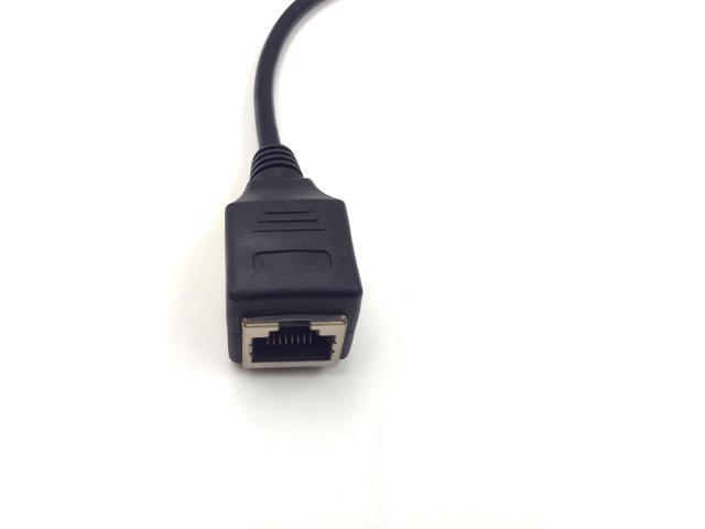 RJ45 Extension Cable Haokiang Ethernet Extension Cable Network Cat6 Extension Patch Cable RJ45 Male to Female Connector Network Extension Cable (1ft)