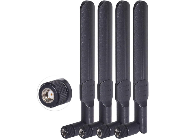 Bingfu Dual Band WiFi 2.4GHz 5GHz 5.8GHz 8dBi RP-SMA Male Antenna 20cm 8 inch RG178 U. FL IPX IPEX to RP-SMA Female Cable 4-Pack for WiFi Router...