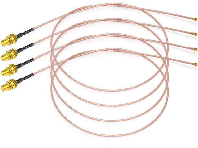 Bingfu Dual Band WiFi 2.4GHz 5GHz 5.8GHz 8dBi RP-SMA Male Antenna 20cm 8 inch RG178 U. FL IPX IPEX to RP-SMA Female Cable 4-Pack for WiFi Router...