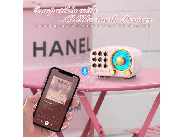 Retro Bluetooth Speaker, Vintage Radio-Greadio FM Radio with Old Fashioned Classic Style, Strong Bass Enhancement, Loud Volume, Bluetooth 5.0...