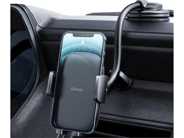 Qifutan Cell Phone Holder for Car Phone Mount Long Arm Dashboard Windshield Car Phone Holder Anti-Shake Stabilizer Phone Car Holder Compatible with...