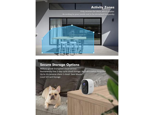 Dzees Security Cameras Wireless Outdoor - Spotlight & Siren, 2K 3MP Upgrade WiFi Cameras for Home Security, AI Motion Detection, Color Night...