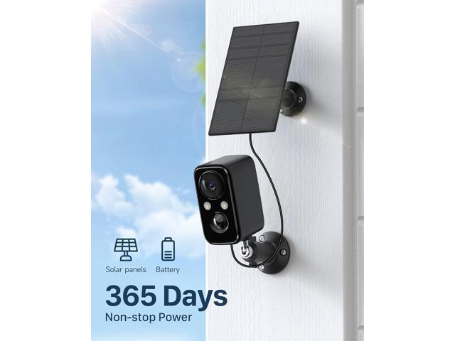 Security Cameras Wireless Outdoor: Cameras for Home Security WiFi Camera with Solar Panel Battery Powered Surveillance System Kit Motion Sensor...