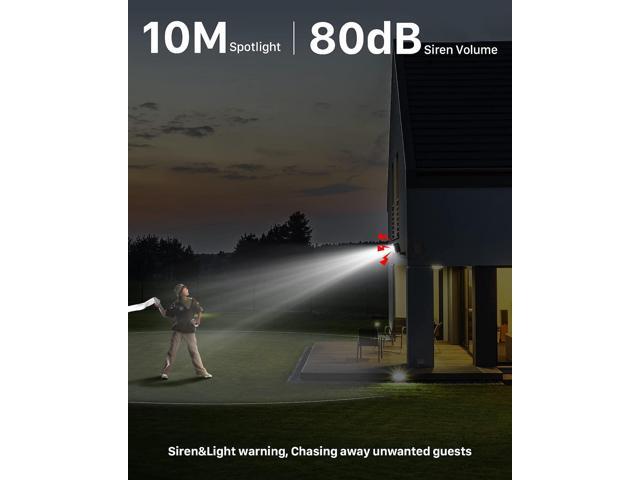 Security Cameras Wireless Outdoor: Cameras for Home Security WiFi Camera with Solar Panel Battery Powered Surveillance System Kit Motion Sensor...