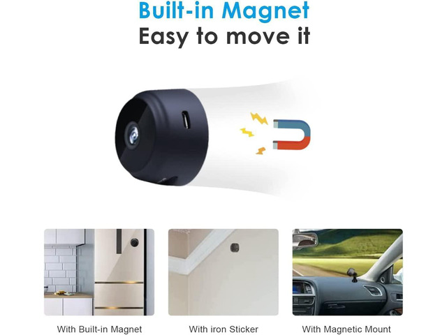 Wireless Mini WiFi Hidden Camera, Upgraded HD 1080P Portable Home Security Cameras with Night Vision, Monitor Detection Tiny Cameras for...