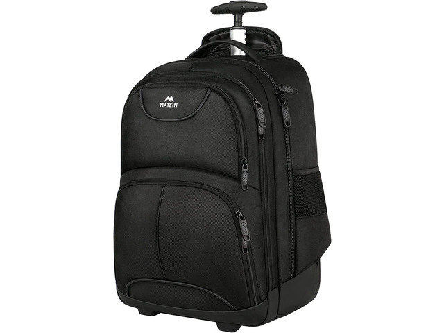 MATEIN Wheeled Backpack, 18 inch Laptop Backpack with Wheels for College, Rolling Travel Backpack, Carryon Trolley Luggage Suitcase Compact...