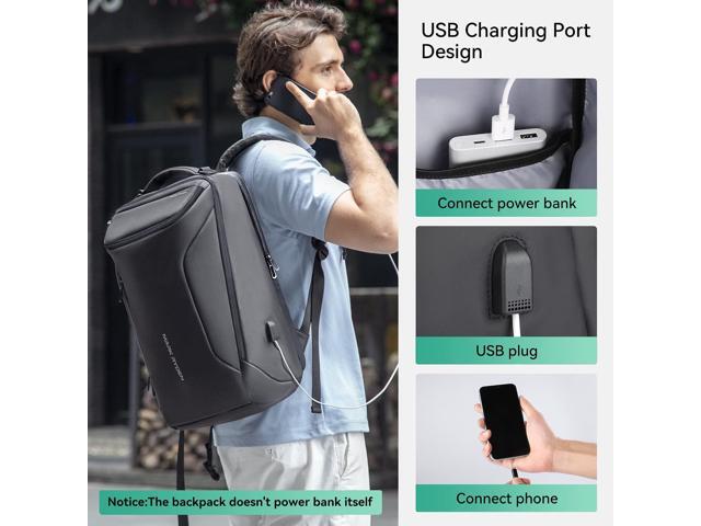 MARK RYDEN Business Backpack for Men, Waterproof High Tech Backpack with Sport Car Shape Design and USB Charging Port, Travel Laptop Backpack Fits...