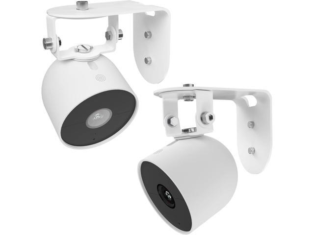 Zwolf Metal Wall Mount Compatible with Google Nest Cam Outdoor Battery 2nd Generation, Anti-Drop, Provide Better Viewing Angles (Pack of 2)