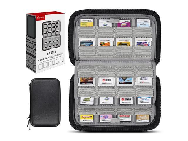 sisma 64 DS 3DS Switch Game Case Compatible with Nintendo Game Cartridges, Cards Holder Organizer Home & Travel Safekeeping Storage Case Carrying Bag