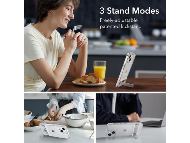 ESR Metal Kickstand Case Compatible with iPhone 14 Case and iPhone 13 Case, 3 Stand Modes, Military-Grade Drop Protection, Supports Wireless...
