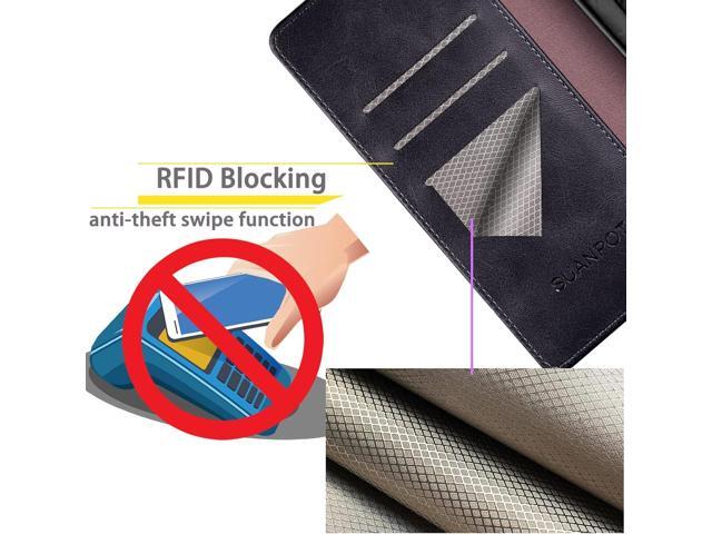 SUANPOT for Samsung Galaxy S24 5G Wallet case with RFID Blocking Credit Card Holder,Flip Book PU Leather Protective Cover Women Men for Samsung S24...