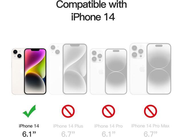JETech Magnetic Case for iPhone 14 6.1-Inch Compatible with MagSafe Wireless Charging, Shockproof Phone Bumper Cover, Anti-Scratch Clear Back...