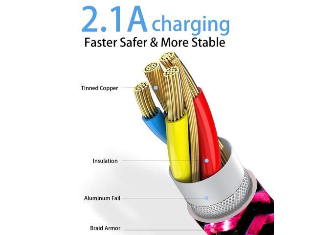 Teeind USB C Angle Cord: [90 Degree/6ft/4Pack] Nylon USB C Cable Compatible with Samsung Galaxy S10/S10e/9/Note 10, Charger...