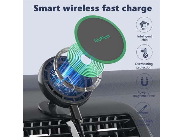 Magnetic Wireless Car Charger Mount Compatible with Magsafe iPhone 15/ iPhone 14/iPhone 13, Fast Charging Air Vent Magnet Accessories Car Phone Holder