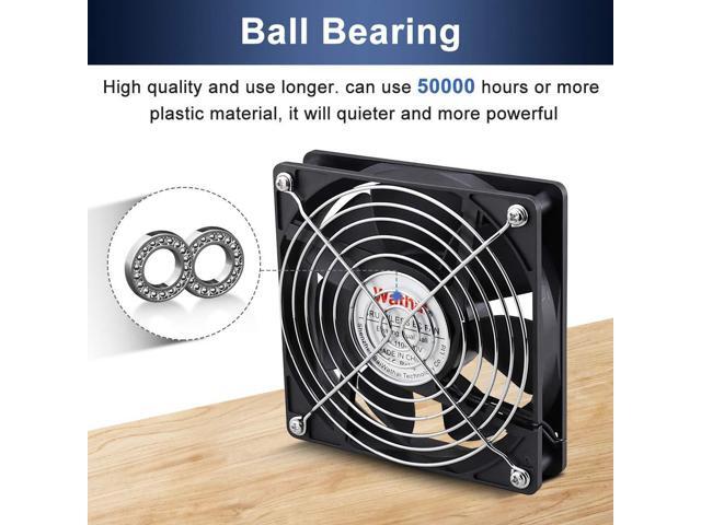 Wathai EC 120mm x 25mm Ball DIY Cooling Ventilation Exhaust Fan 110V 115V 120V 220V 240V AC Axial Case Muffin Fan