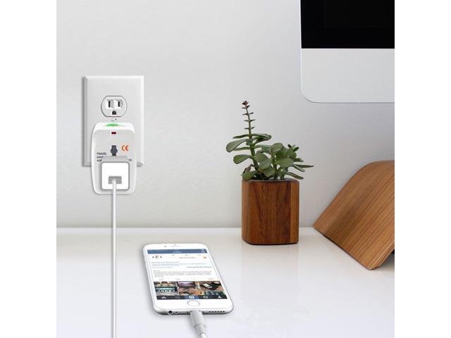 Portable Worldwide Universal Power Adapter All in One International Out of Country Travel Wall Charger Plug for Wall Plug Input in USA EU UK France...