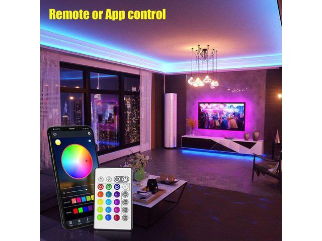 mayli Led Strip Lights,32.8ft Bluetooth APP Controller RGB LED Light Strip, 5050 LEDs Music Sync Color Changing LED Strip Lights Kit with Remote...