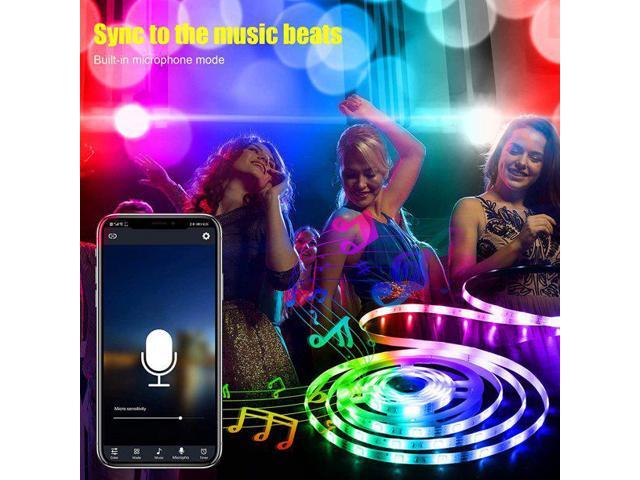 mayli Led Strip Lights,32.8ft Bluetooth APP Controller RGB LED Light Strip, 5050 LEDs Music Sync Color Changing LED Strip Lights Kit with Remote...