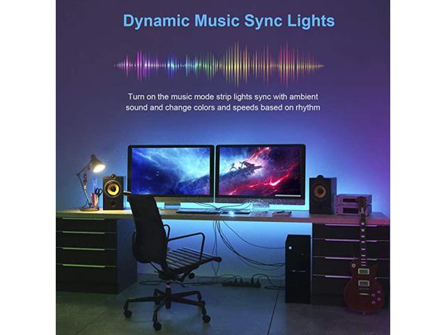 TV Led Backlight, ViLSOM 8.2ft Bluetooth App and Remote Control Led Lights for TV PC 32-60inch, Music Sync USB Led Strip Lights for TV Ambient,...