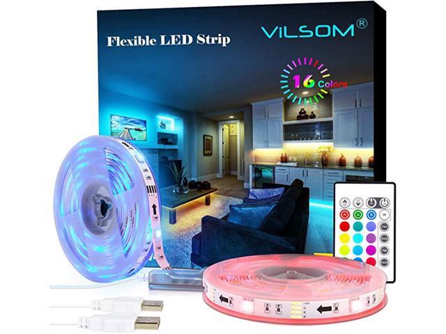 ViLSOM LED Strip Lights, 20ft USB LED Light Strip Kit with Remote Control, RGB 5050 Color Changing LED Lights for TV Backlight, Bedroom, Room, Home...